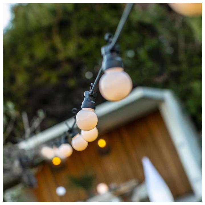 LUMI JARDIN Guirlande lumineuse extérieure connectable Party Milky -