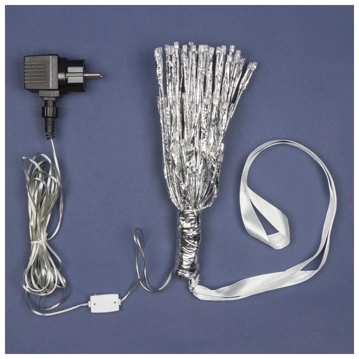 Twig Ball argentée, BRAA, 80 LED BLANC CHAUD Ø5mm