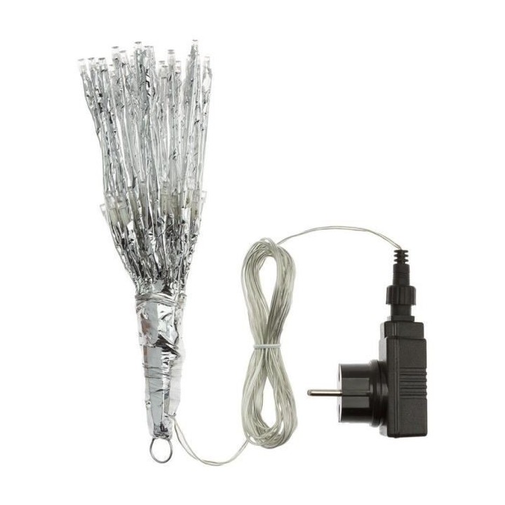 Twig Ball argentée, BRAA, 80 LED BLANC Ø5mm