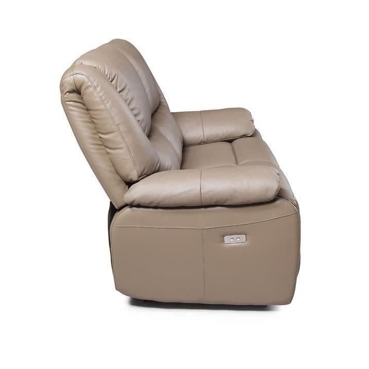 Canapé relax électrique - 2 places - SALVADOR - Cuir de buffle - Mar