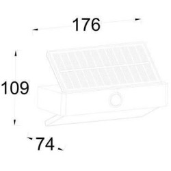 LUTEC - Applique extérieur - polycarbonate - 5000K - Gris foncé