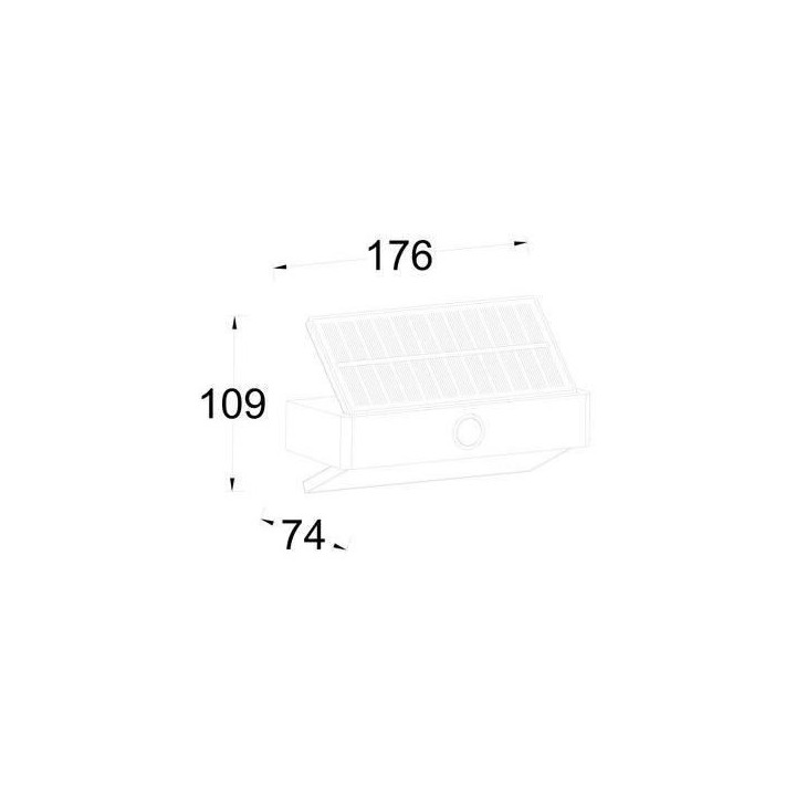 LUTEC - Applique extérieur - polycarbonate - 5000K - Gris foncé