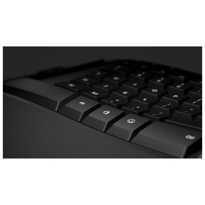 MICROSOFT Clavier Ergonomique Filaire USB - Noir - AZERTY