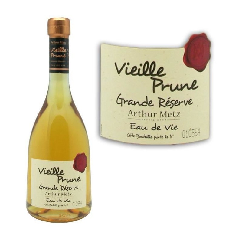 Eau de vie Vielle Prune Arthur Metz 40° 50cl