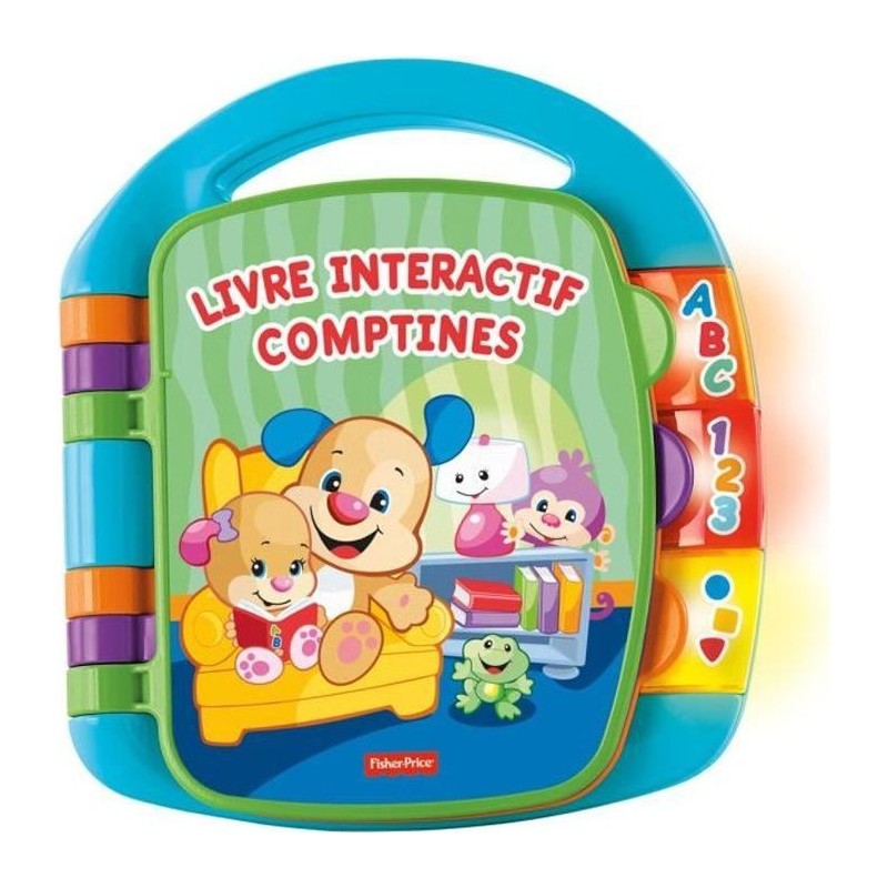 Fisher-Price - Livre Interactif Comptines - Livre bébé - 6 mois et +