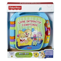 Fisher-Price - Livre Interactif Comptines - Livre bébé - 6 mois et +