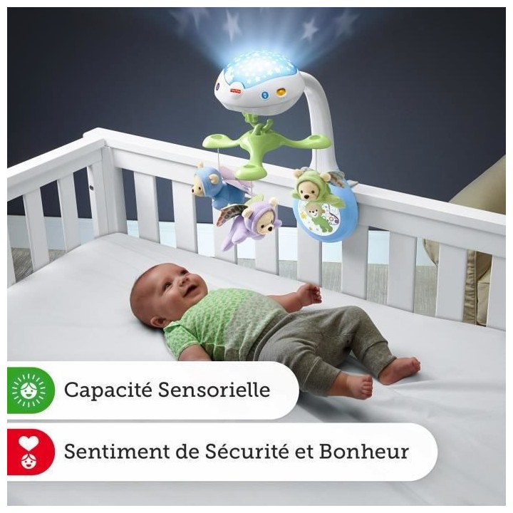 Fisher-Price - Mobile Doux Reves Papillon - Mobile lit bébé - 0 ans
