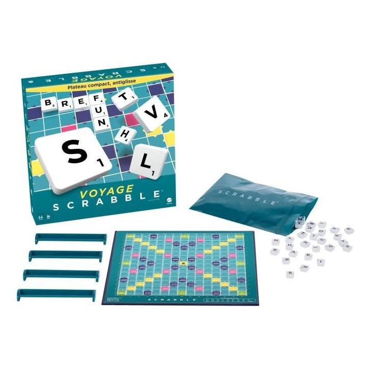 SCRABBLE VOYAGE Jeu de société - 2 a 4 joueurs - 10 ans et +