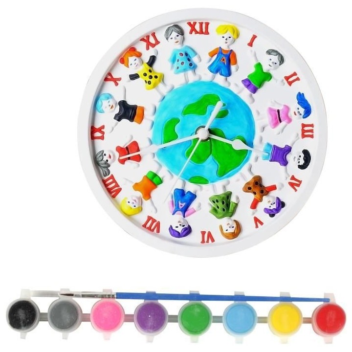 MGM - Main d'artiste - horloge platre a peindre - Loisir créatif