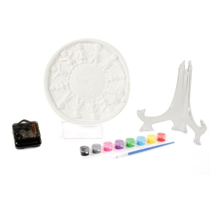 MGM - Main d'artiste - horloge platre a peindre - Loisir créatif