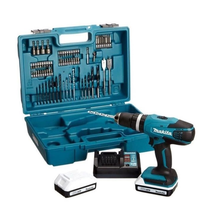Perceuse-visseuse a percussion 18 V + 2 batteries 1,5 Ah + chargeur +