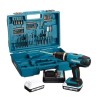 Perceuse-visseuse a percussion 18 V + 2 batteries 1,5 Ah + chargeur + coffret standard - MAKITA - HP457DWE10