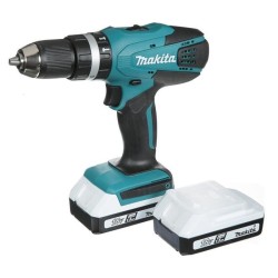 Perceuse-visseuse a percussion 18 V + 2 batteries 1,5 Ah + chargeur + coffret standard - MAKITA - HP457DWE10