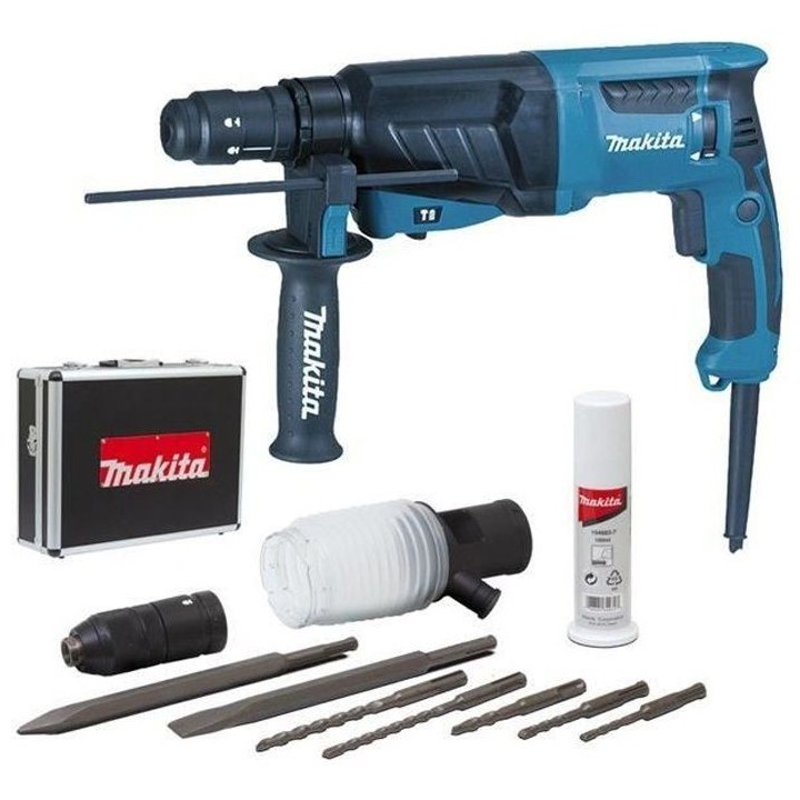 MAKITA Perfo-burineur SDS-Plus HR2630TX4 (Coffret alu + kit d'accessoi