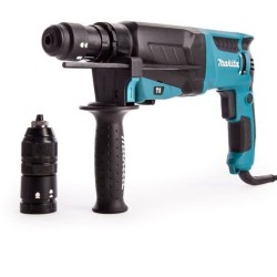 MAKITA Perfo-burineur SDS-Plus HR2630TX4 (Coffret alu + kit d'accessoires) - 800 W - 26 mm