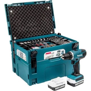 MAKITA Perceuse visseuse 10mm DF347DWJX4 + coffret Makpac avec 66 acce