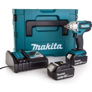MAKITA Boulonneuse a chocs + 2 batteries 18V 5Ah Li-Ion + Coffret Makp