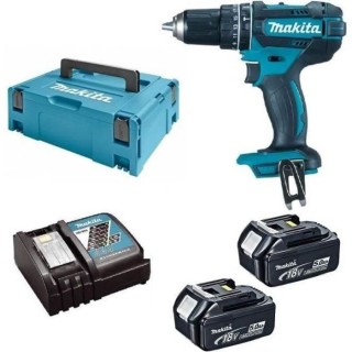 MAKITA Perceuse visseuse a percussion DHP482RTJ - 2 batteries 18 V 5 A