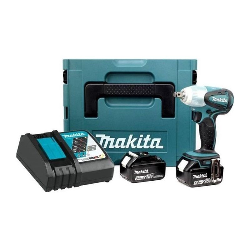 MAKITA Boulonneuse a chocs 18V Li-Ion (2x 5,0Ah) dans coffret MakPac DTW251RTJ