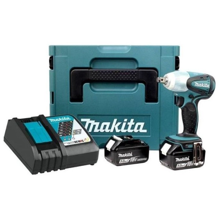 MAKITA Boulonneuse a chocs 18V Li-Ion (2x 5,0Ah) dans coffret MakPac D