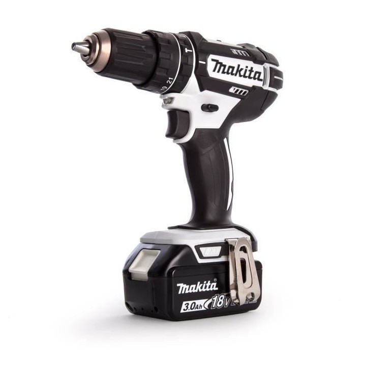 MAKITA Perceuse visseuse a percussion DHP482RFWJ1 avec 1 batterie 18V