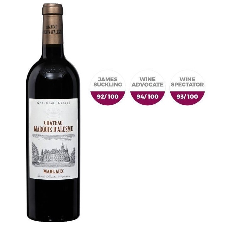 Château Marquis D'alesme Becker 2017 Margaux Grand Cru - Vin rouge de