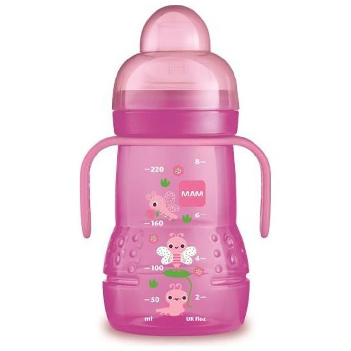 MAM Repas Biberon de Transition +4m Coeur Rose 220ml