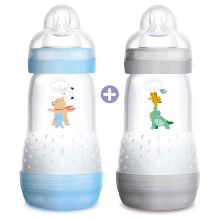 MAM Easy Start Anti Colique 1er Âge Biberon +2m Dauphin et Baleine Lo