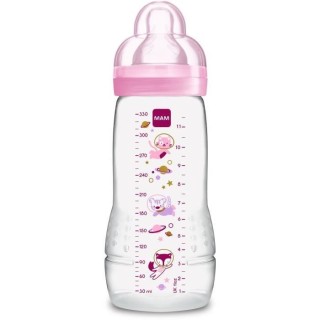 MAM Easy Active 2eme Âge Biberon +6m Licorne Rose 330ml