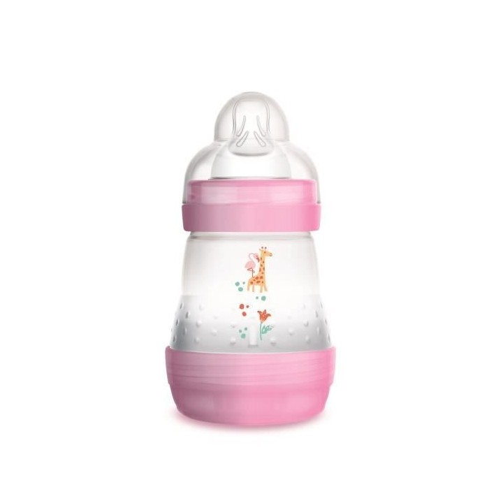 MAM Biberon Easy Start Anti Colique 1er Âge +0m Hippocampe Rose 160ml