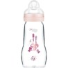 MAM Biberon Verre +0m Oiseau Rose 260ml