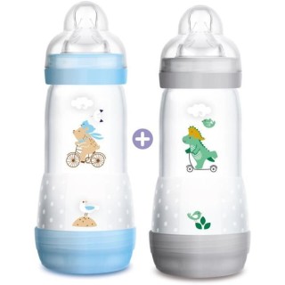 MAM Easy Start Anti Colique 1er Âge Biberon +4m Ours Dinosaure Lot de