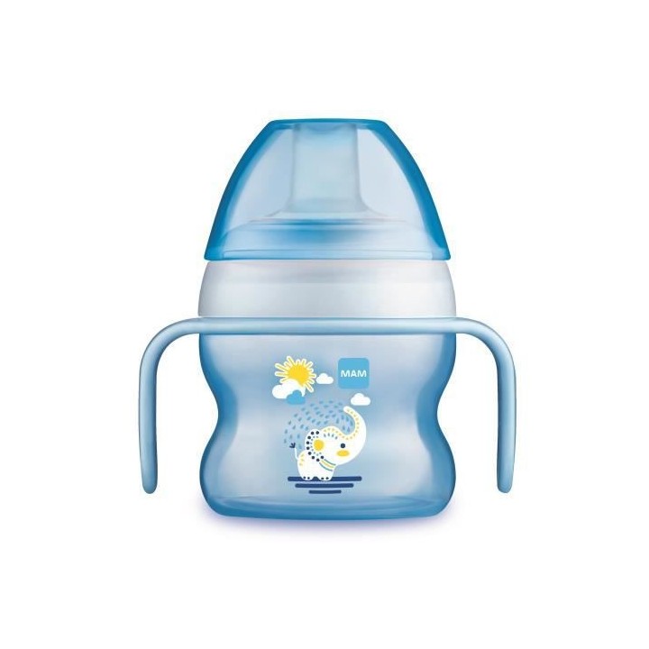 MAM Repas Biberon de Transistion +6m Dinosaure Bleu 220ml