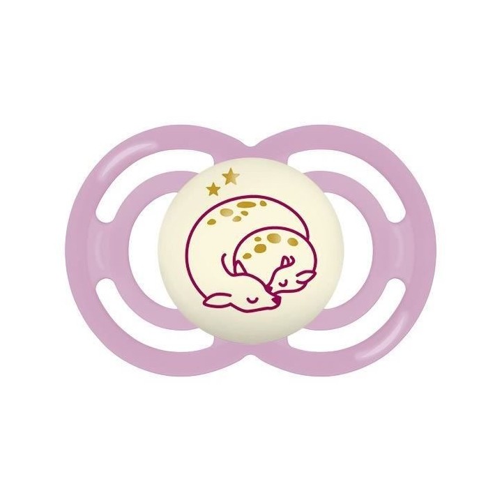 MAM Lot de 2 sucettes Perfect Nuit - 6+ mois - Décor - Silicone + Bo