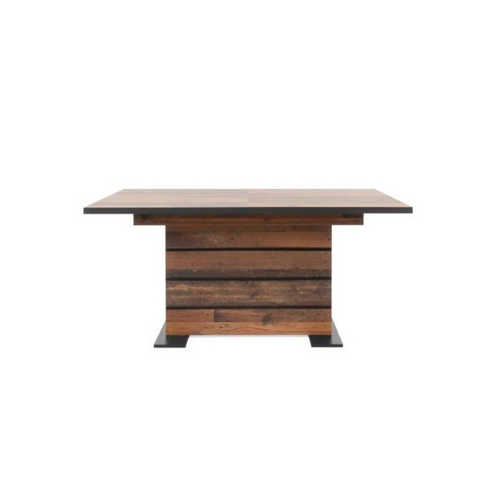 Table a manger extensible - Boisé Old Style et noir - MANHATTAN - L 1