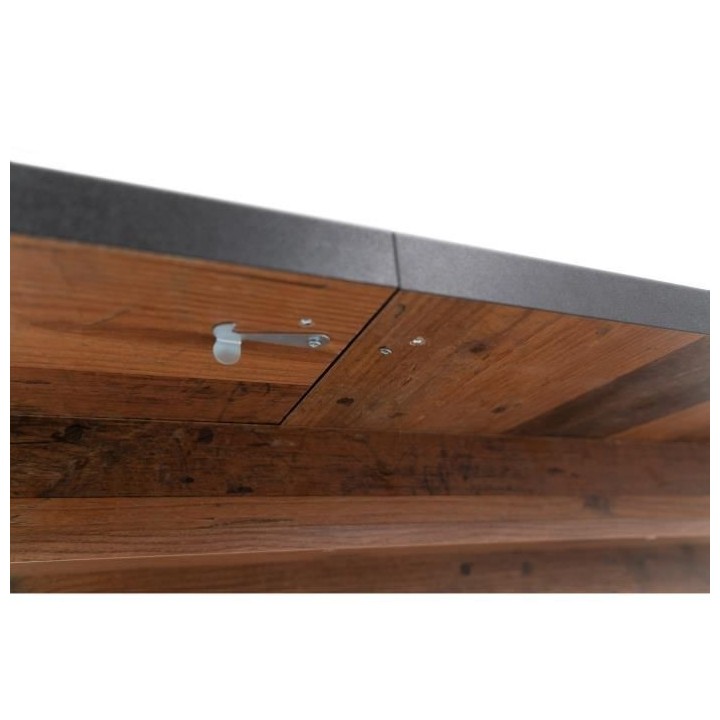 Table a manger extensible - Boisé Old Style et noir - MANHATTAN - L 1