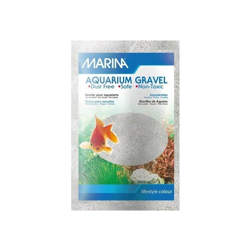 MARINA Sable microbille - 1 kg - Gris ivoire - Pour aquarium