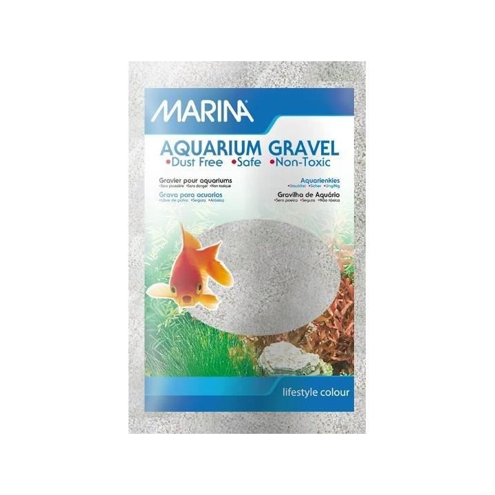 MARINA Sable microbille - 1 kg - Gris ivoire - Pour aquarium