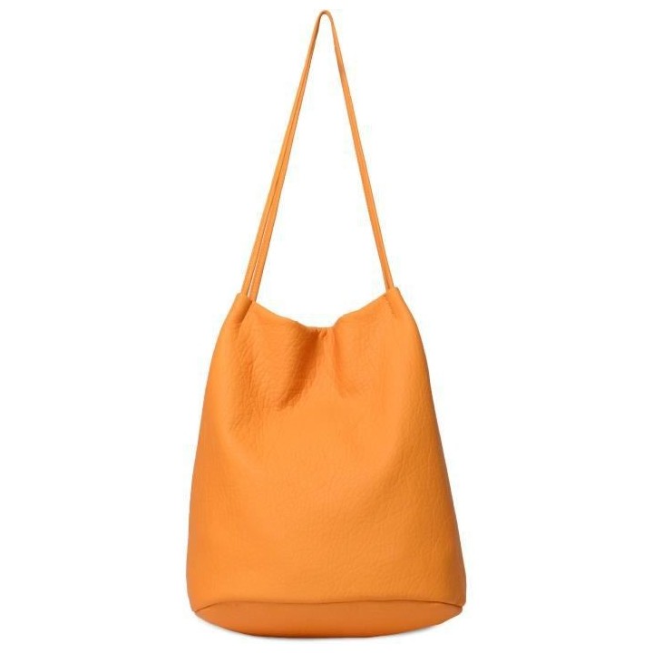 KINSTON Sac a Main Double Anses Jaune Femme