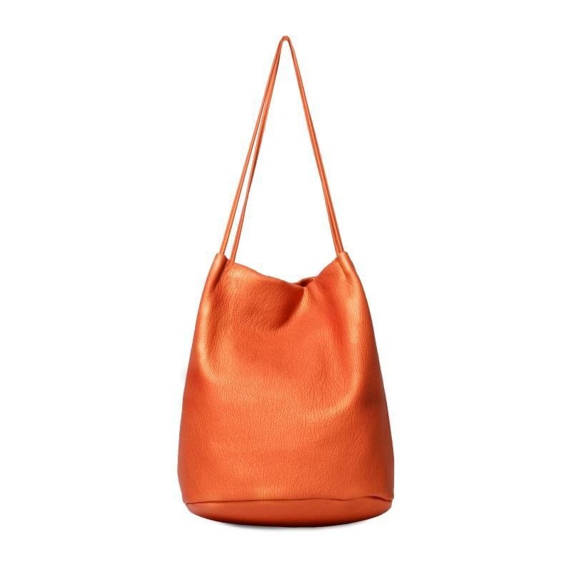 KINSTON Sac a Main Double Anses Orange Femme