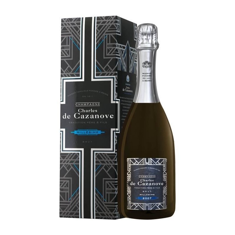 Champagne De Cazanove Tradition Millésime - 2007 avec étui