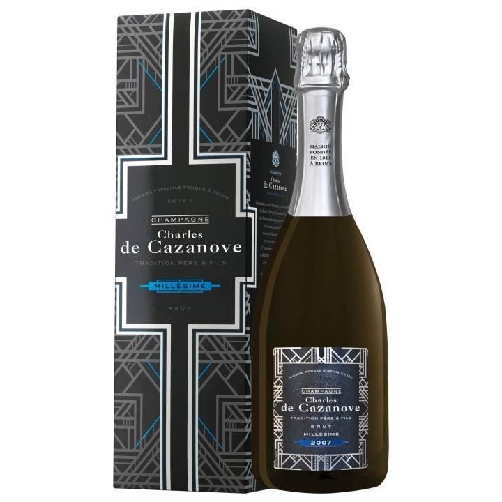 Champagne De Cazanove Tradition Millésime - 2007 avec étui