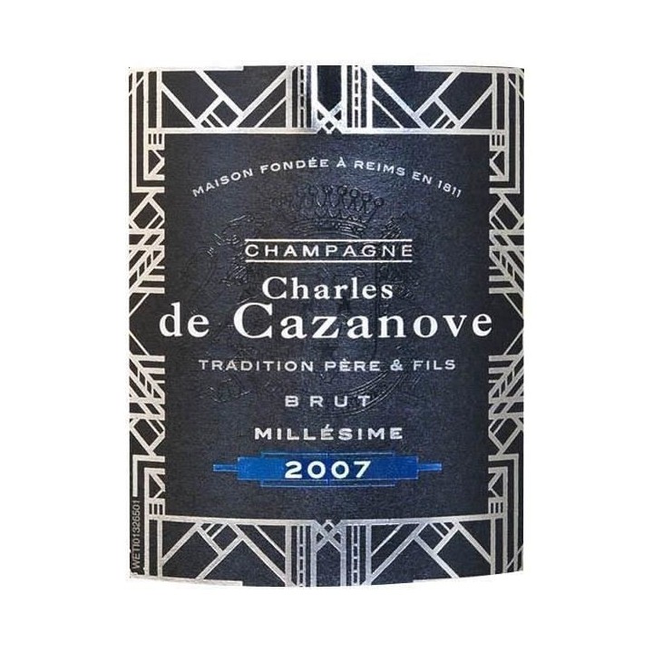 Champagne De Cazanove Tradition Millésime - 2007 avec étui