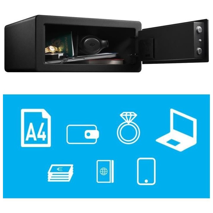 Master Lock LX110BEURHRO Coffre-fort biométrique pour protéger les b