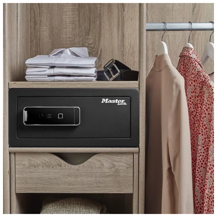 Master Lock LX110BEURHRO Coffre-fort biométrique pour protéger les b