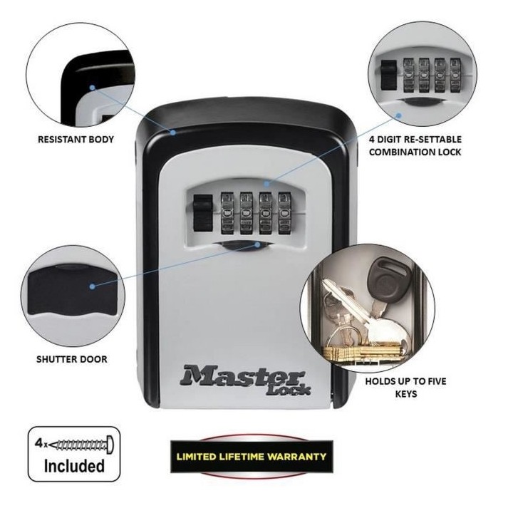 Master Lock Coffre a clés mural a combinaison 5401EURD