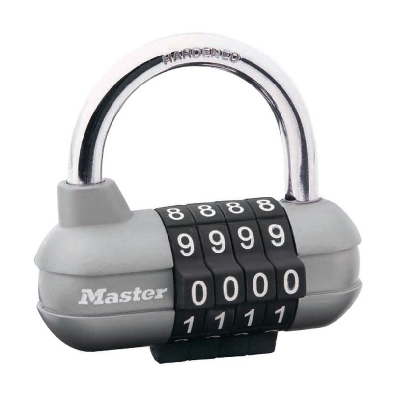 MASTER LOCK Cadenas a combinaison programmable 64mm - Pour vestiaire de sport, casier d'école