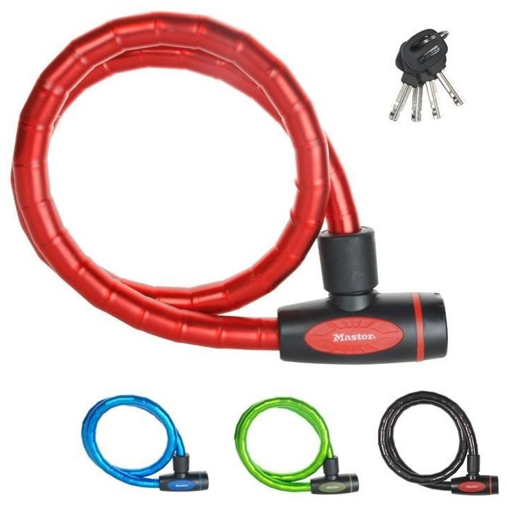 Master Lock Câble antivol a cle 100 x 1,8 cm 8228EURDPRO