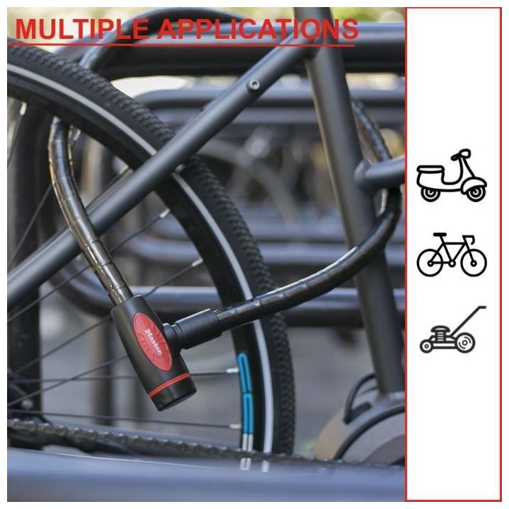 Master Lock Câble antivol a cle 100 x 1,8 cm 8228EURDPRO