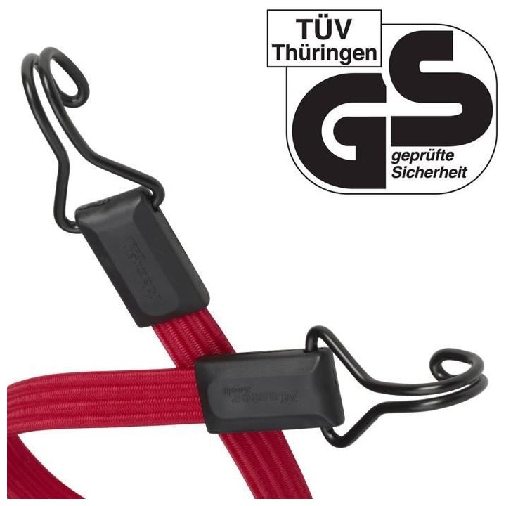 MASTER LOCK Tendeur plat 60 cm - Rouge - Crochet inversé double fil -